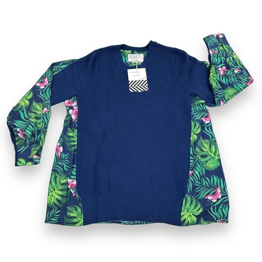 Sandrine Rose X Free People Sweater Women's Small S French Tropical Butterfly